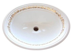 fancy gold border ornate painted sink