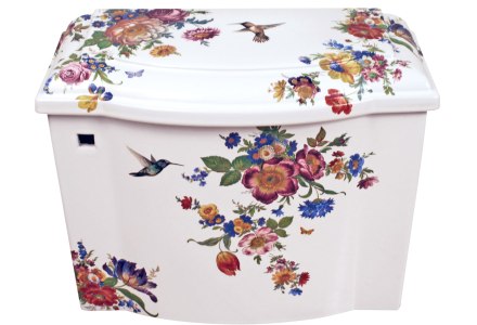 hand painted flower toilet